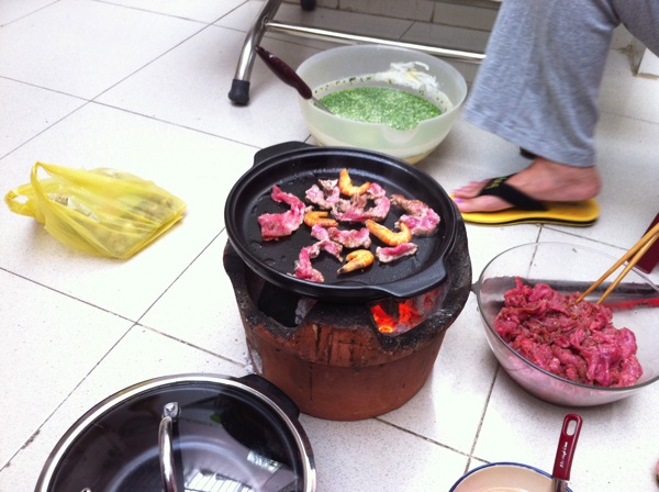 charcoal cooking