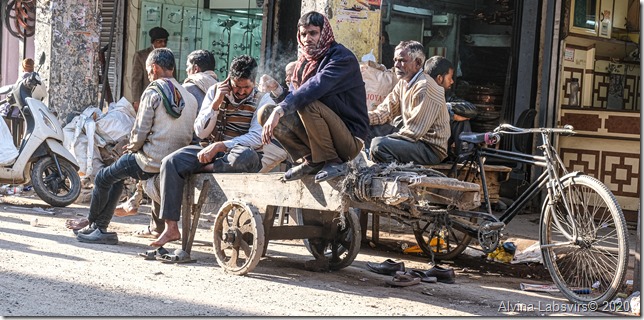 Men on a Cart, Delhi