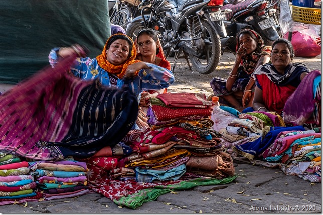 selling cloth in the market Jodhpur