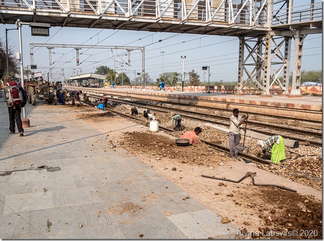 working on track Bharatpur
