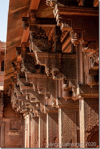 Intricate carvings of Agra Red Fort